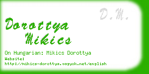 dorottya mikics business card